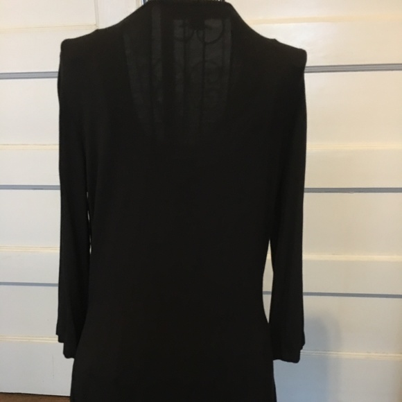 NWOT BADGLEY MICHKA BLACK SEQUINS TUNIC/TOP XS - Picture 3 of 8